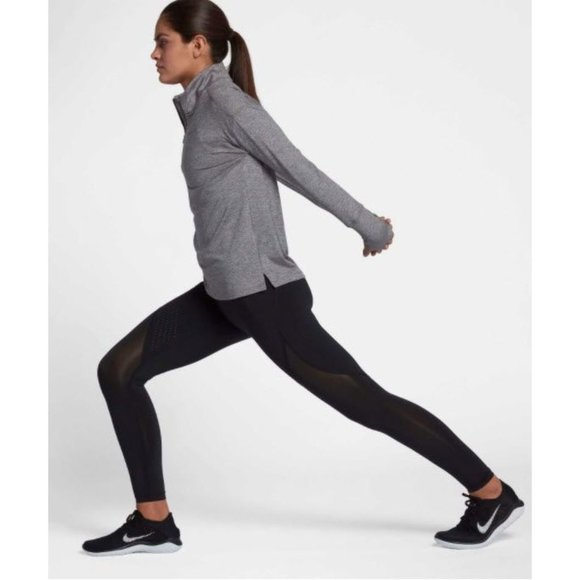 Nike Tops - Nike Gray Women's Running Pro Women's ½ Zip Shirt Size M